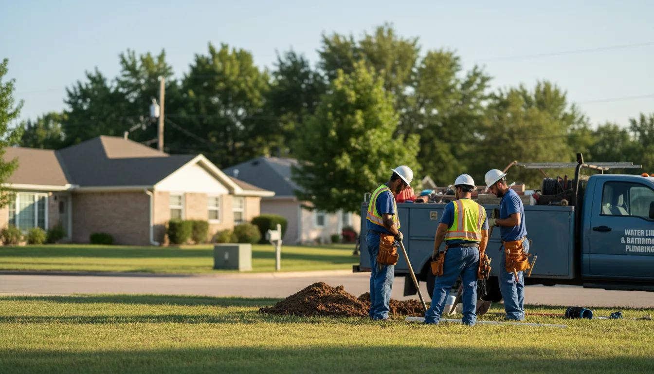 Residential water line and bathroom plumbing service in Fence, WI
